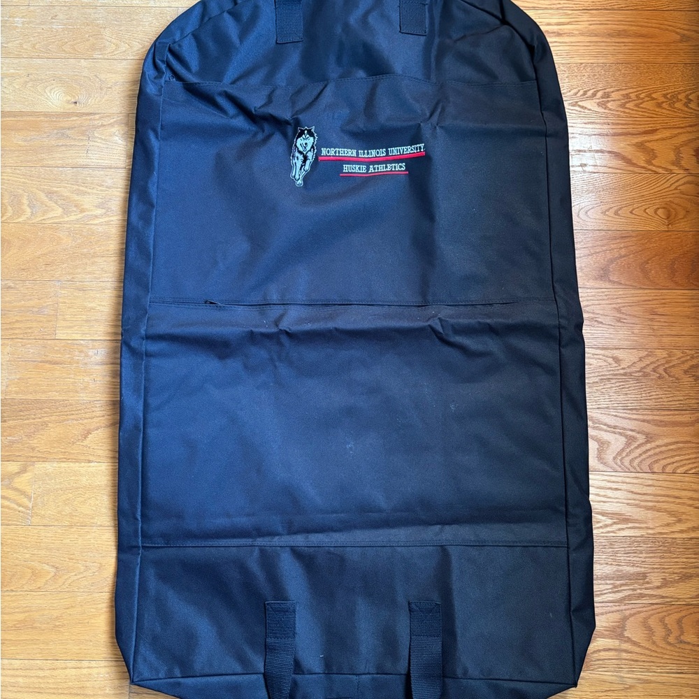 NIU Huskies Athletics Black Garment Bag with Embroidered Logo